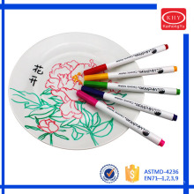 Multi Color Kids Class Painting Erasable Porcelain Marker Pen